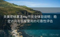 天美密桃果冻mv不完全体验说明：稳定访问与日常使用的可靠性评估