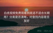 白虎视频免费观看到底适不适合长期用？分类是否清晰，对查找内容是否友好
