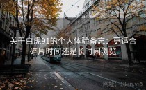 关于白虎91的个人体验备忘：更适合碎片时间还是长时间浏览