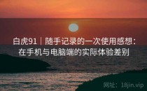 白虎91｜随手记录的一次使用感想：在手机与电脑端的实际体验差别