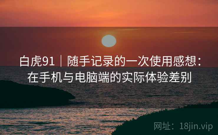 白虎91｜随手记录的一次使用感想：在手机与电脑端的实际体验差别  第1张