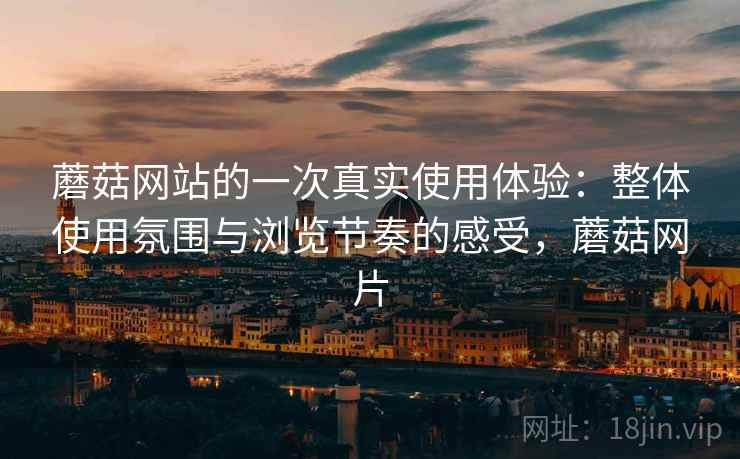 蘑菇网站的一次真实使用体验：整体使用氛围与浏览节奏的感受，蘑菇网片  第2张