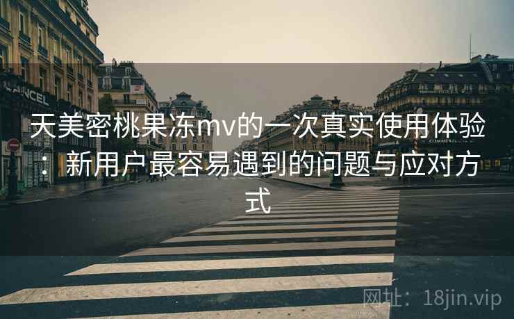 天美密桃果冻mv的一次真实使用体验：新用户最容易遇到的问题与应对方式  第1张