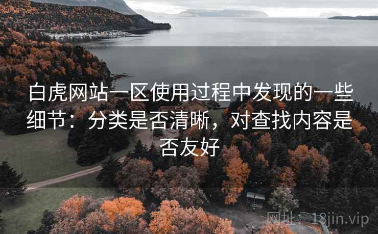 白虎网站一区使用过程中发现的一些细节:分类是否清晰,对查找内容是否友好 第2张 白虎网站一区使用过程中发现的一些细节:分类是否清晰,对查找内容是否友好 第2张